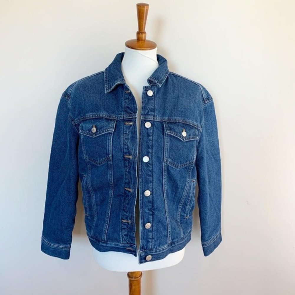 Madewell new denim boxy quilted lining jacket